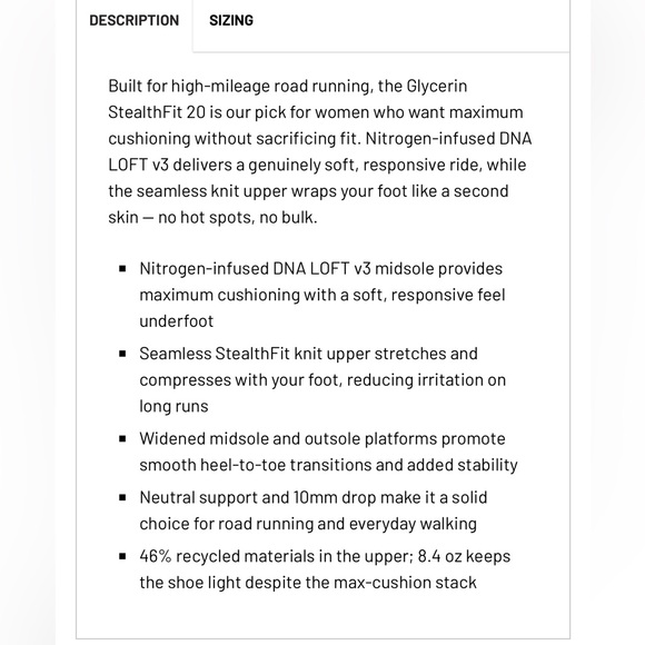 Brooks Glycerin Stealth 20 running shoes size 9 - Picture 11 of 11